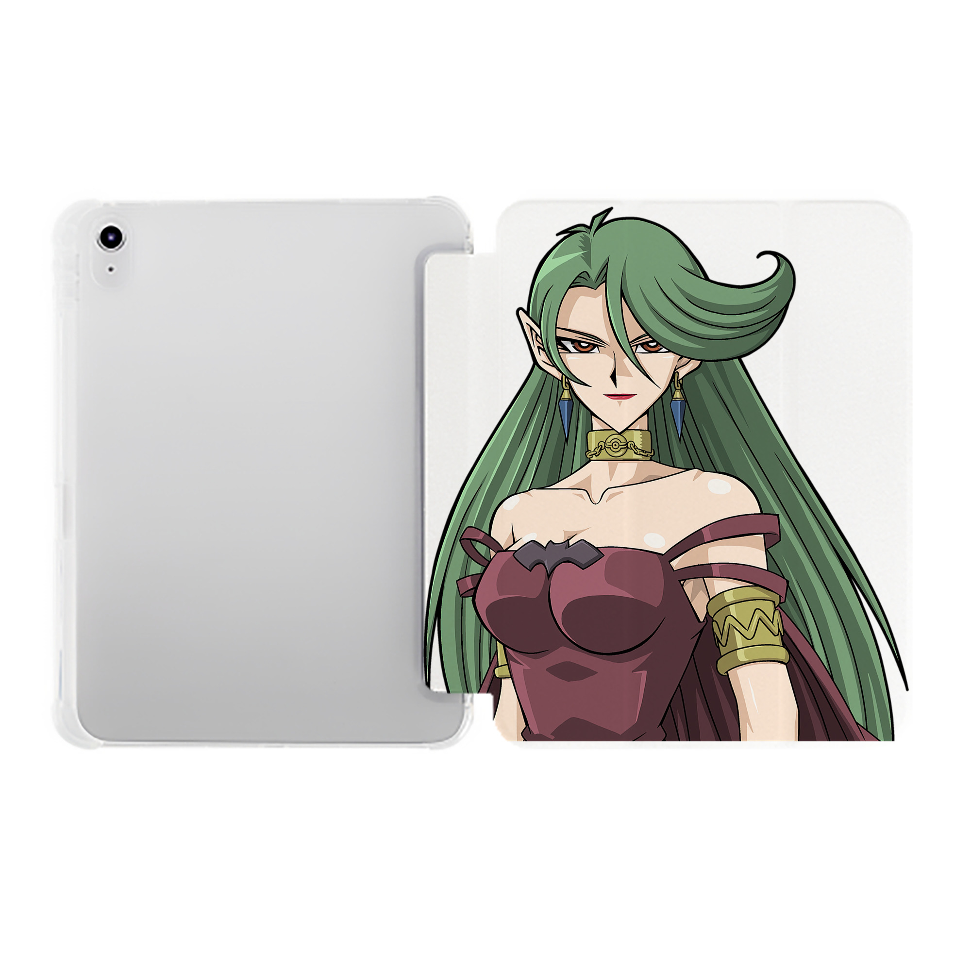 （画像用） 遊☆戯☆王 Yu-Gi-Oh! IPad ケース ペン収納付き 三つ折りスタンド PUレザー×シリコン 対応機種9.5/10.5/10.9インチ